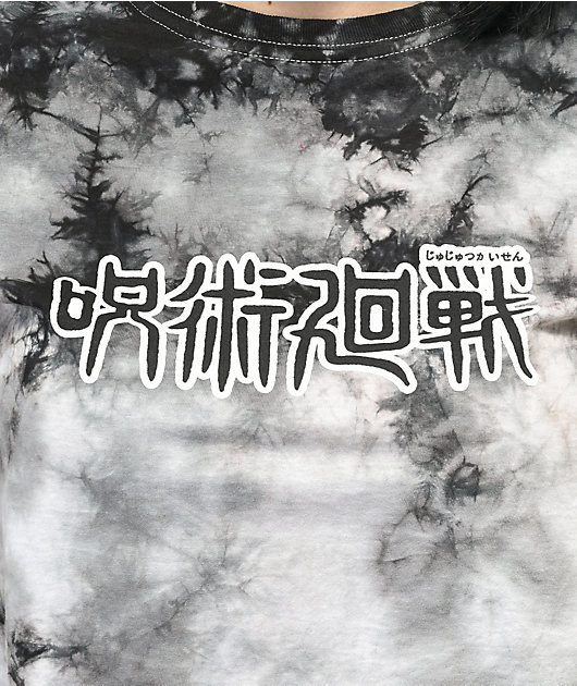 Episode x Jujutsu Kaisen Yuji y Mechiclei Camiseta corta tie dye negro 