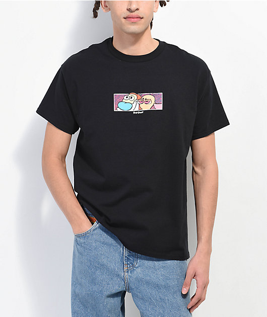 Episode x Ren & Stimpy Blocked Black T-Shirt | Zumiez