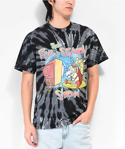 Episode x Ren & Stimpy Don't Touch Black Tie Dye T-Shirt