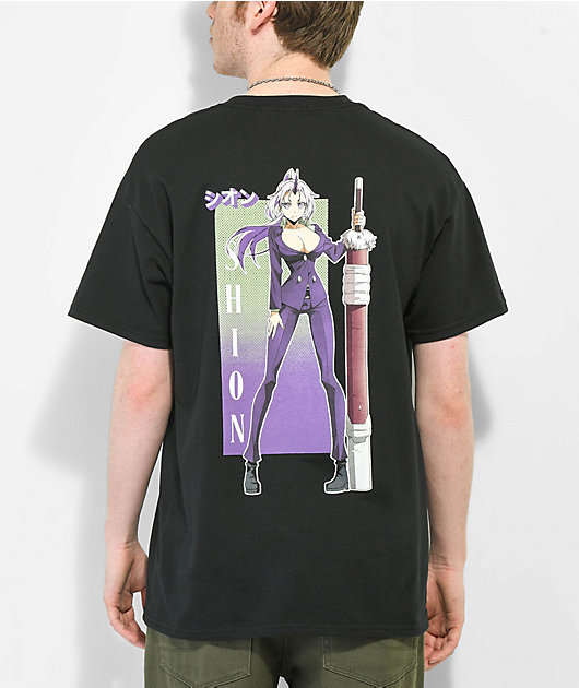 Episode x That Time I Got Reincarnated as a Slime Shion Stance Black T-Shirt