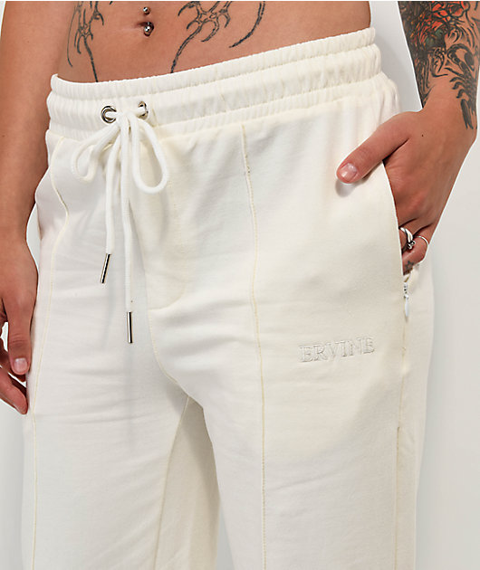 Ervine White Side Slit Sweatpants | Zumiez