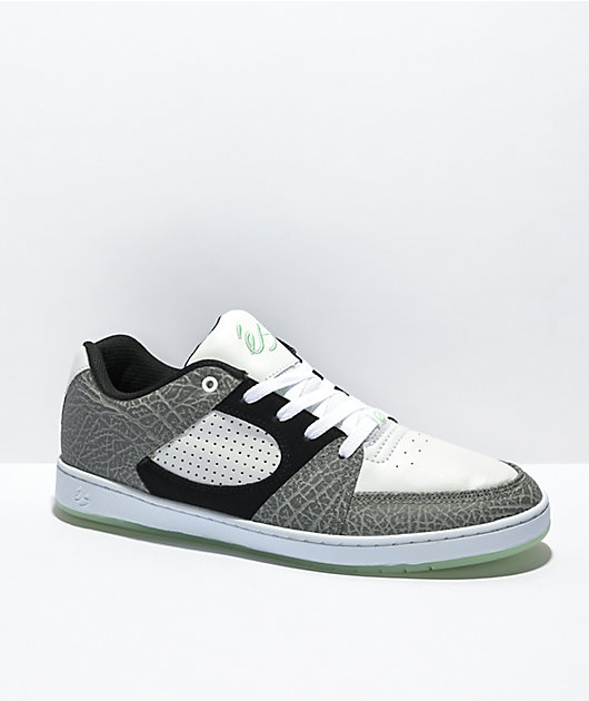 Es Accel Slim zapatos de skate negros, blancos y turquesas
