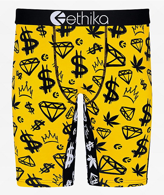 Ethika Black & Yellow Boxer Briefs | Zumiez