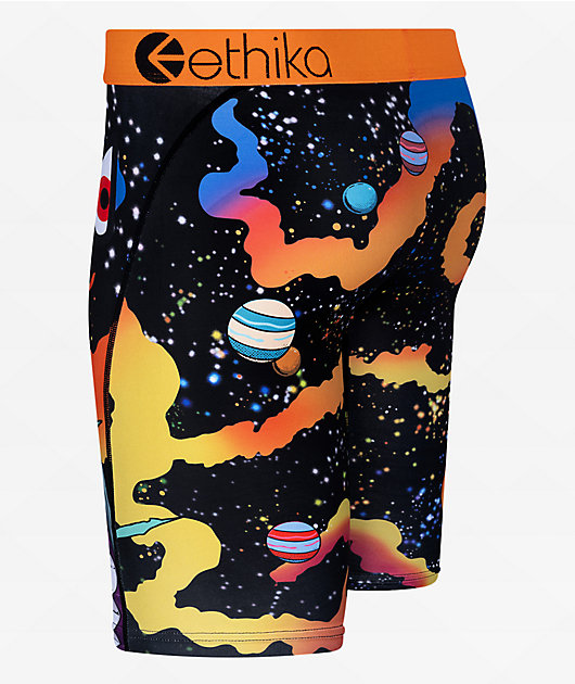 Ethika Bomber Cosmic Tiger Black Boxer Briefs