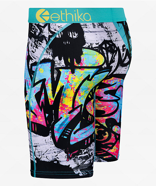 Ethika Bomber Fam Wall Blue Boxer Briefs