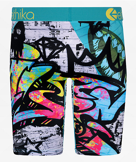 Ethika Bomber Fam Wall Blue Boxer Briefs