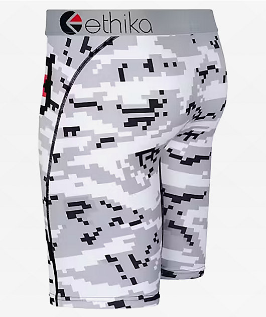 Ethika Bomber Pixel Tiger Grey Boxer Briefs