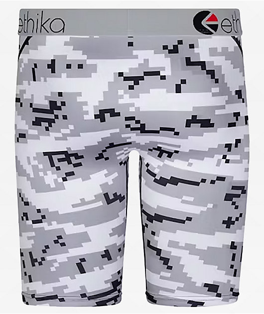 Ethika Bomber Pixel Tiger Grey Boxer Briefs