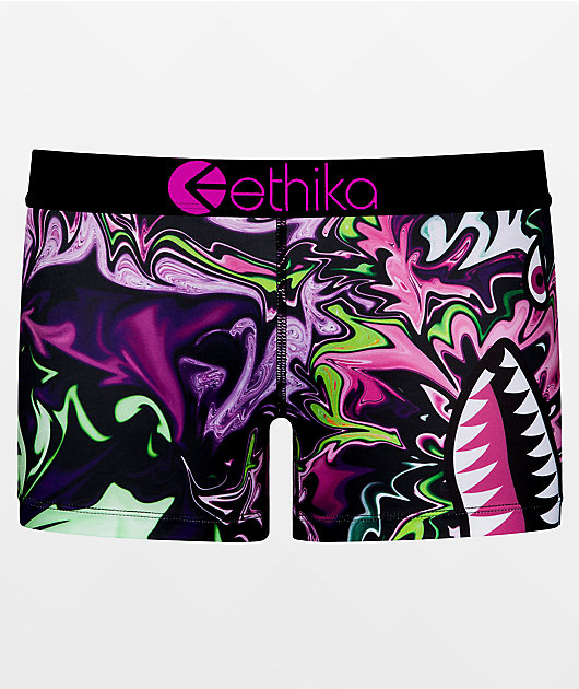Underwear  ETHIKA Womens Bomber Stealth Drip Boyshort