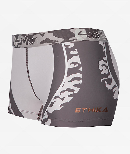 Ethika Camo Bae Brown Staple Boyshort Underwear