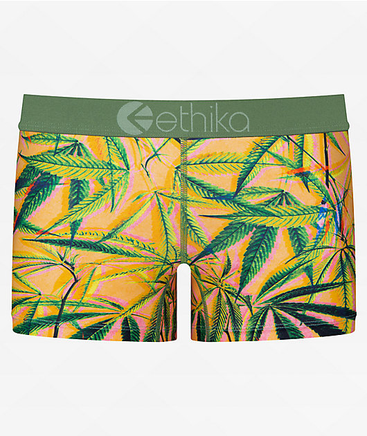 Ethika Cannabliss Green Boyshort Underwear | Zumiez