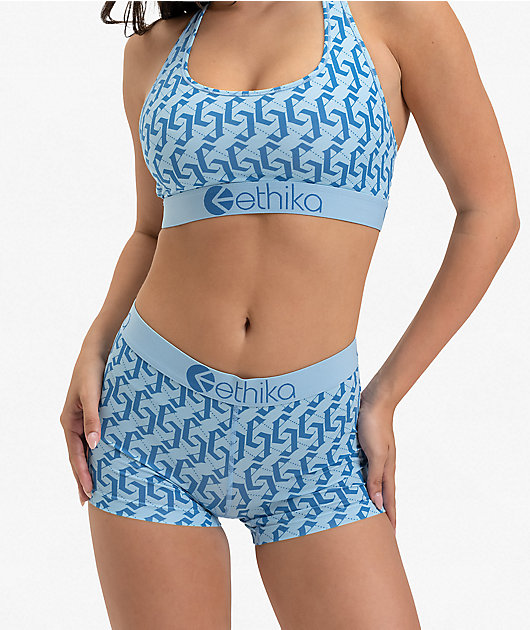 Ethika Eternal Monogram Blue Boyshort Underwear