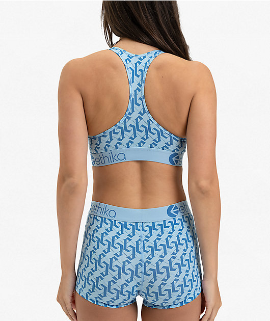 Ethika Eternal Monogram Blue Sports Bra