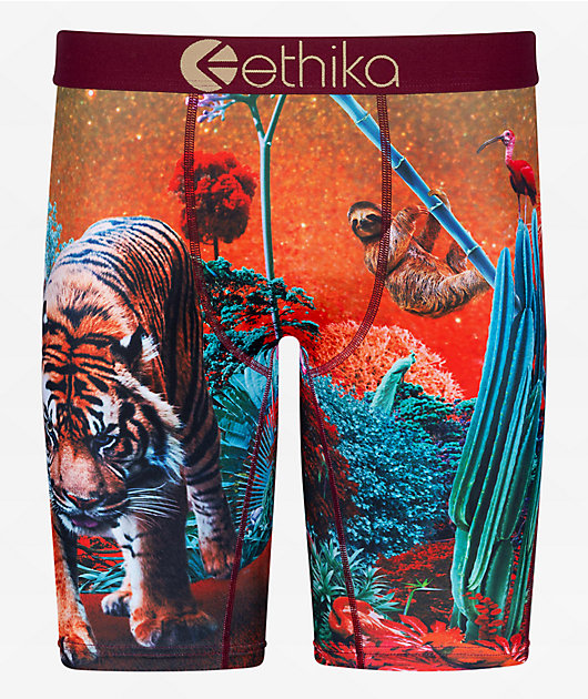 Ethika Forest Tiger Orange Boxer Briefs
