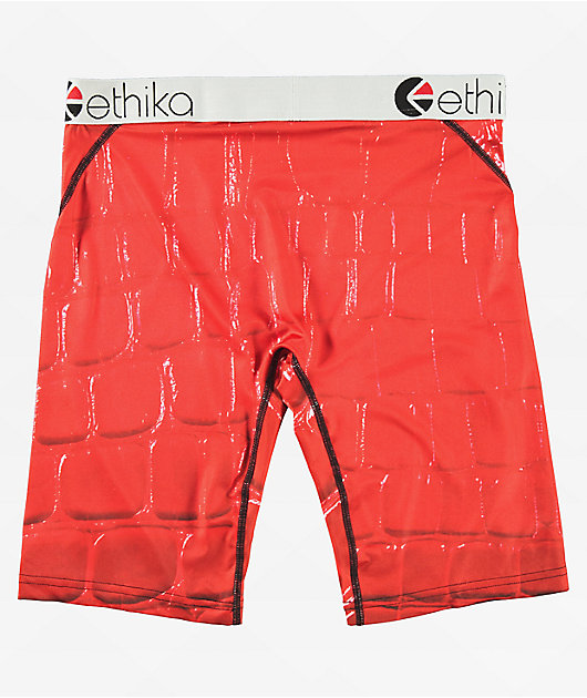 Ethika Gator Bite Red Boxer Briefs | Zumiez