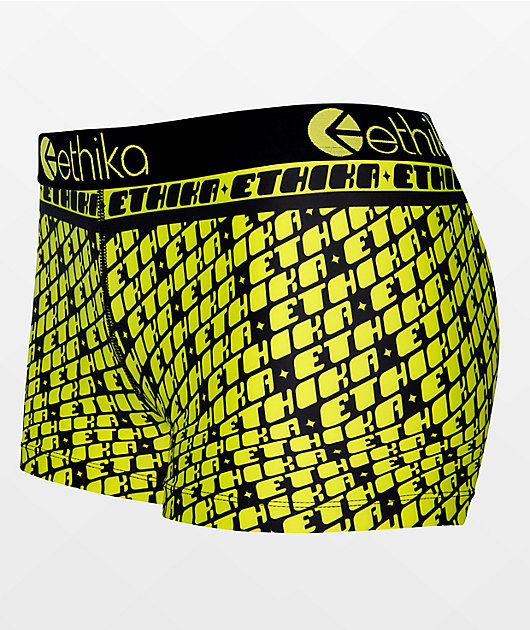 Ethika Go Neon Yellow Staple Boyshort Underwear Zumiez