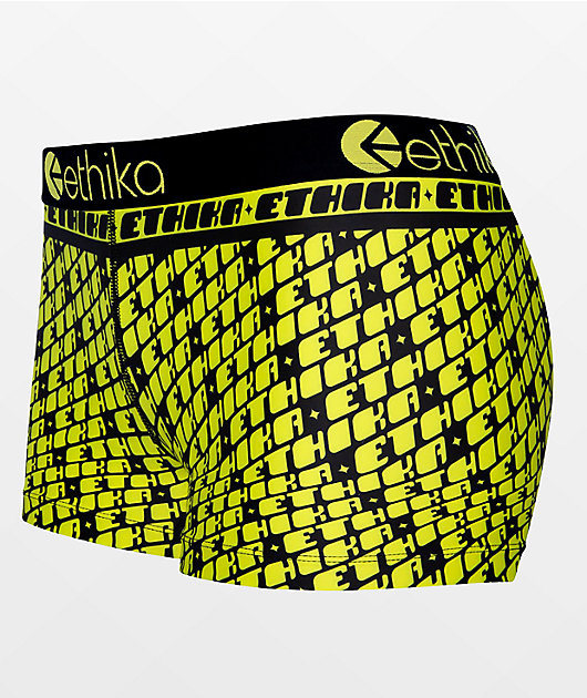 Ethika Go! Neon Yellow Staple Boyshort Underwear