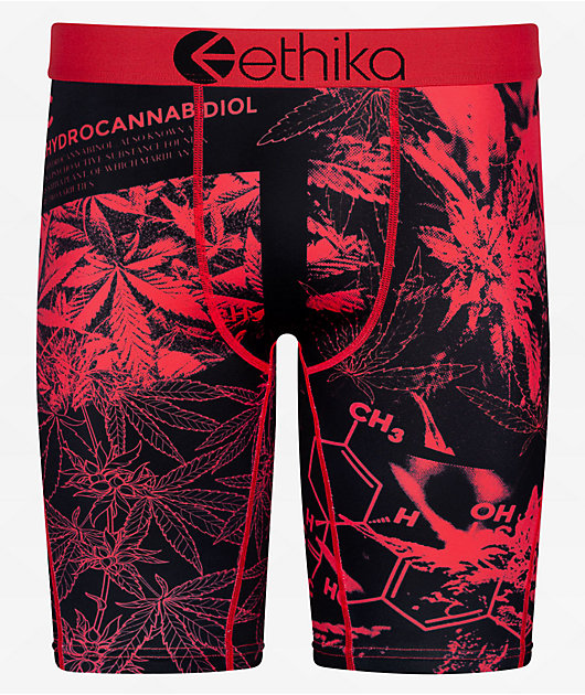 Ethika Higher Ed Black Red Boxer Briefs