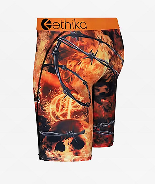 Ethika Kids Fire Inside Orange Boxer Briefs