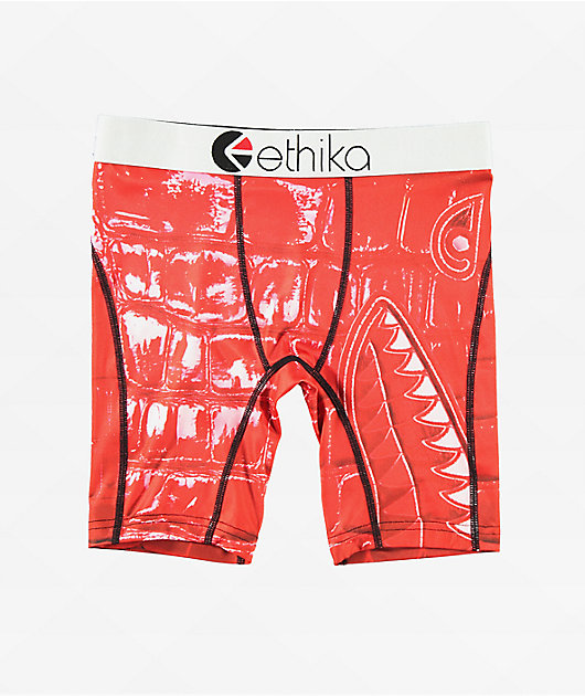 Ethika Kids Gator Bite Red Boxer Briefs