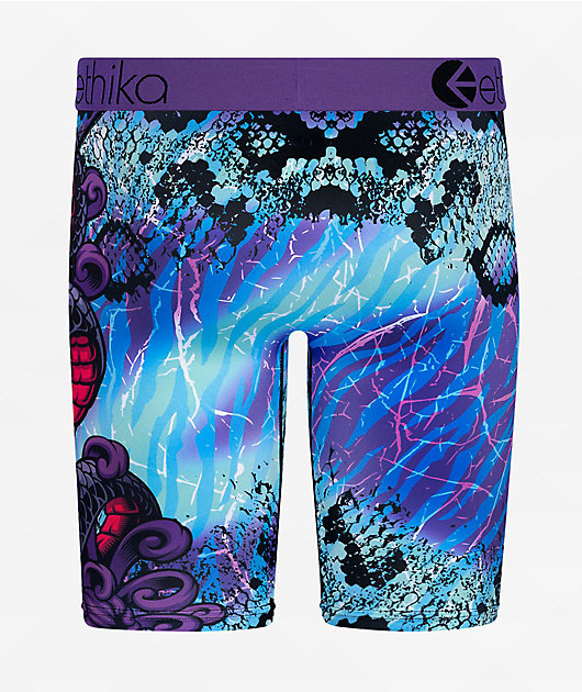 Ethika Kids Jungle Fight Purple Boxer Briefs