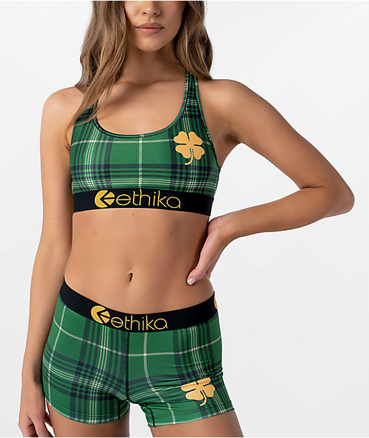 Ethika Kiss Me Green Sports Bra