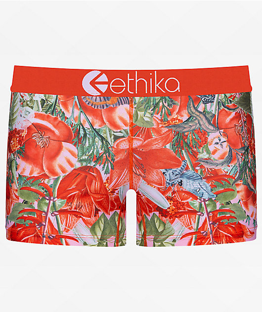 Ethika Outta Sight Orange Boyshort Underwear