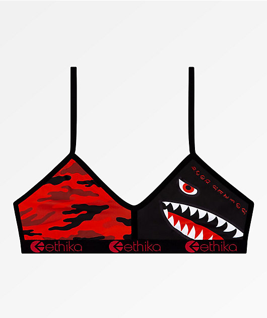 ethika red camo bralette