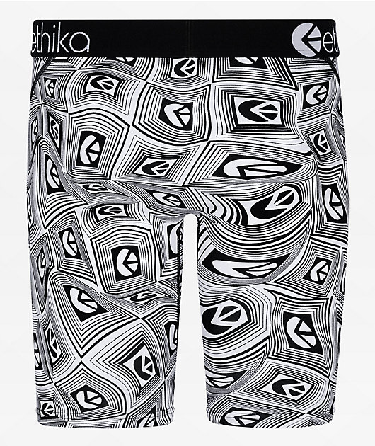 Ethika Warped Mind Black & White Boxer Briefs | Zumiez