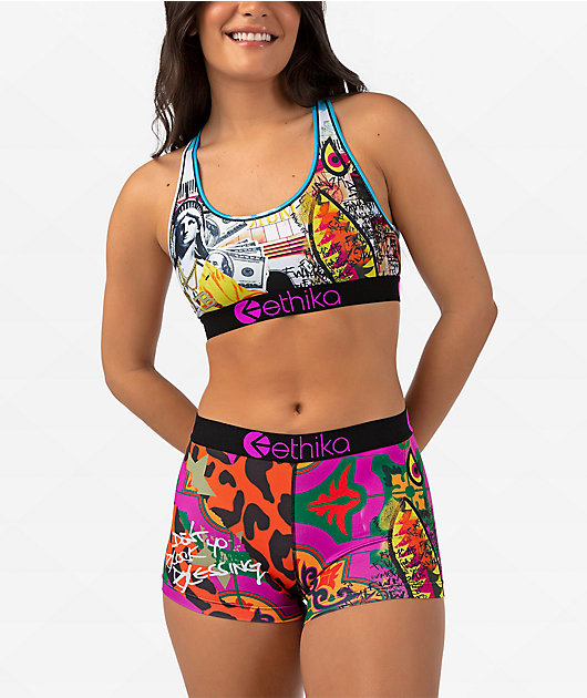 Ethika x French Montana Bomber Bronx sujetador deportivo morado