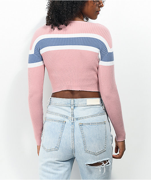 Ethos Mauve Crop Sweater