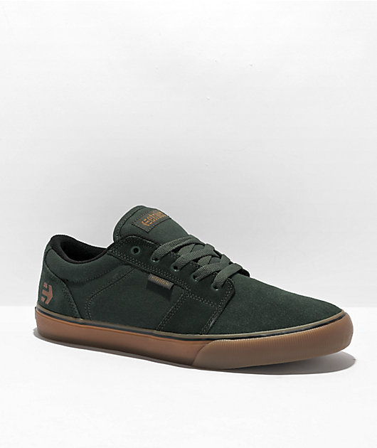 Etnies Barge LS Green Gum Skate Shoes Zumiez