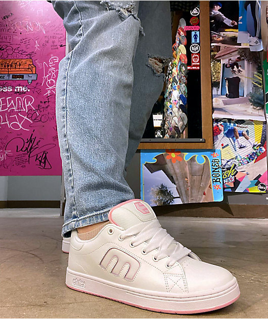 Etnies Callicut White Pink Skate Shoes Zumiez