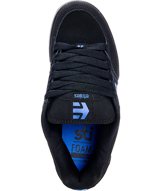 Etnies Charter Black & Blue Skate Shoes Zumiez