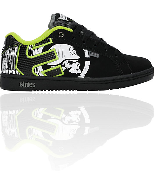 Etnies Kids Cinch smu white/Green/Black Chaussures de sport sneaker taille 27,5 