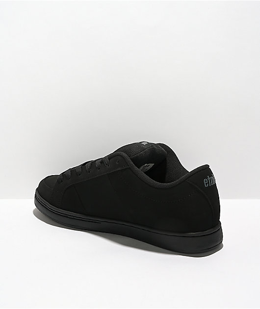 ETNIES Kingpin Black Red Skate Shoes Kids Size US 12 EUR 30