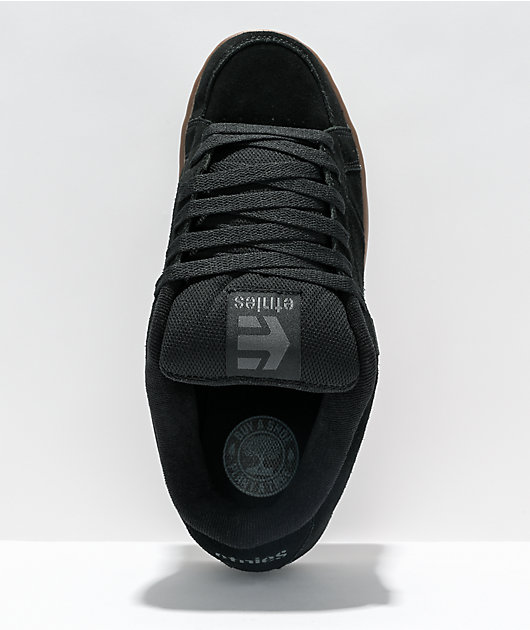Etnies Kingpin zapatos de skate negros, gris oscuro y de goma