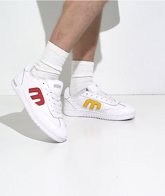 Etnies Locut Multicolor Patches White Skate Shoes video