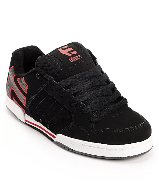 black and red etnies