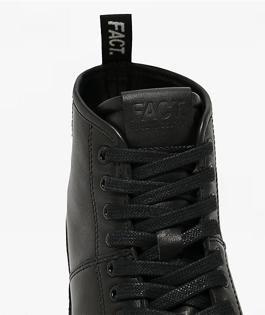 FACT. CNTRL Monkey Black Leather Skate Shoes