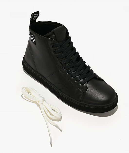 FACT. CNTRL Monkey Black Leather Skate Shoes