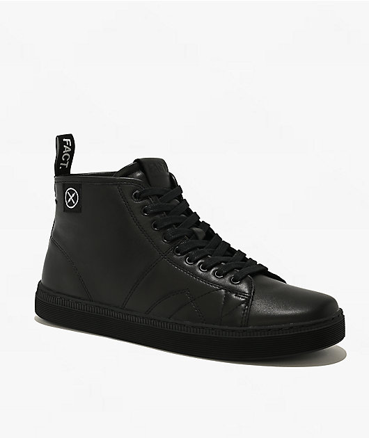 FACT. CNTRL Monkey Black Leather Skate Shoes