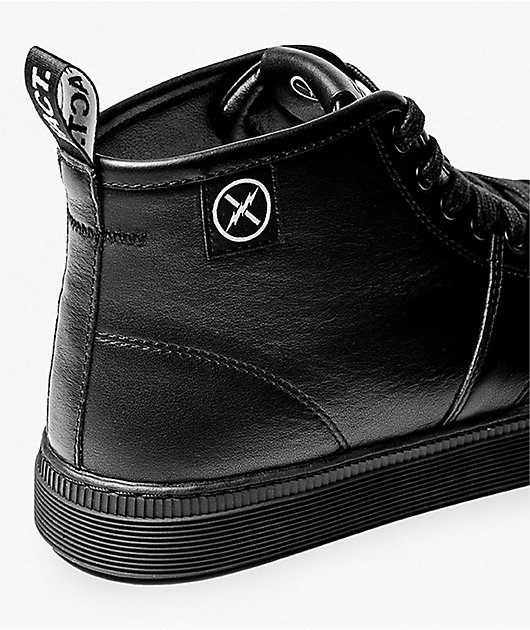 FACT. CNTRL Monkey Black Leather Skate Shoes