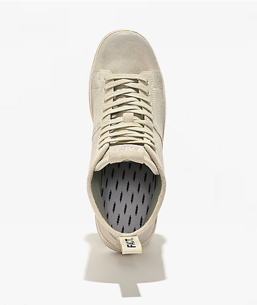 FACT. CNTRL Monkey Dirty White Suede Skate Shoes