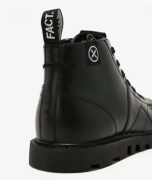 FACT. Monkey Black Leather Boots