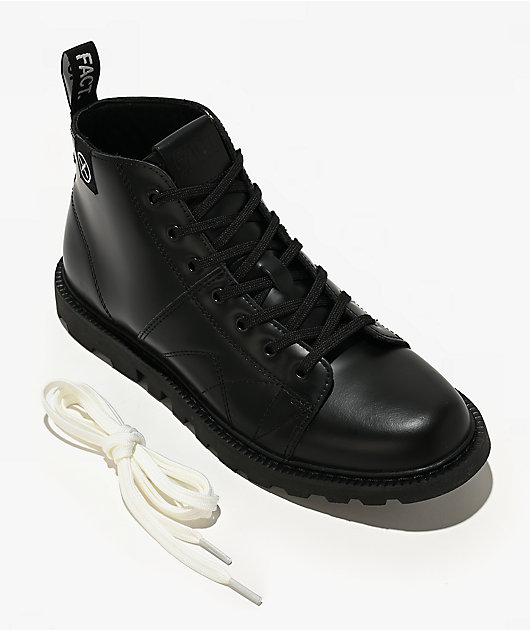 FACT. Monkey Black Leather Boots