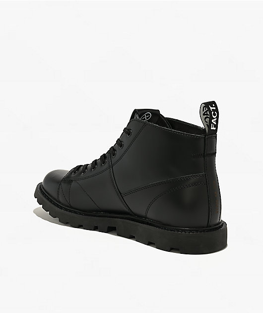 FACT. Monkey Black Leather Boots
