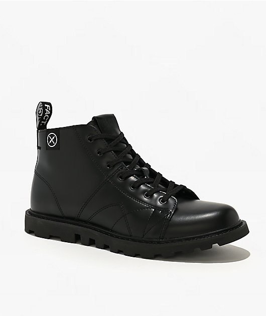 FACT. Monkey Black Leather Boots