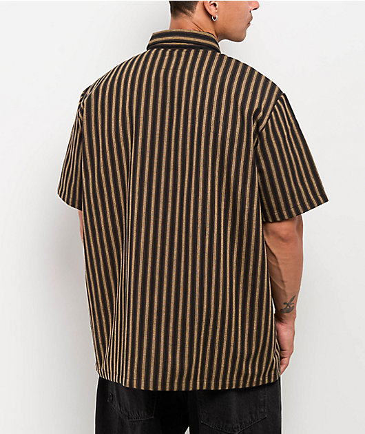 トップス FB County FB County Black & Tan Stripe Quarter Zip Shirt | Zumiez