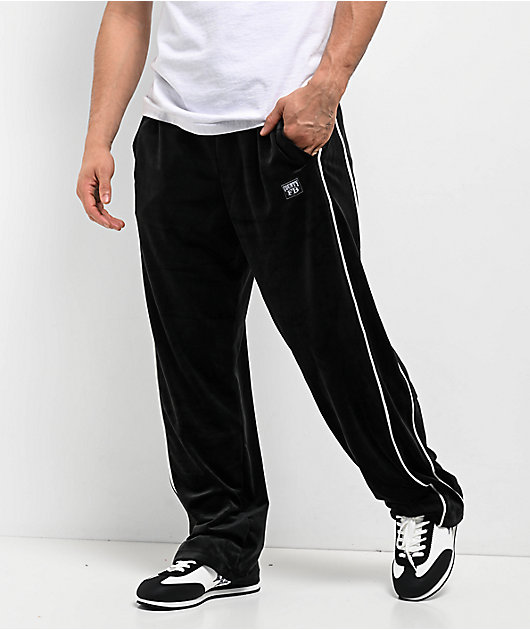 FB County Black & White Velour Track Pants | Zumiez